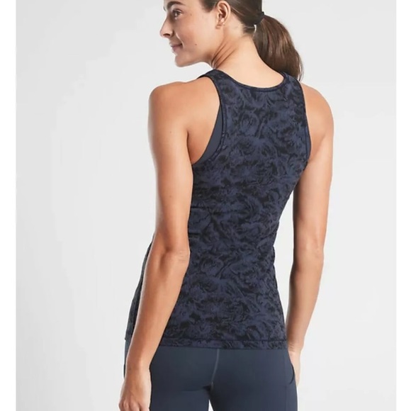 Athleta Bundle Elation Textured Leggings and Scoop Textured Tank Blue S - Picture 14 of 15